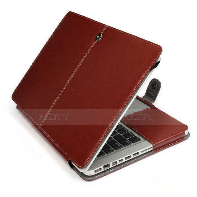 Leder Handy Tasche Sleeve Schutz Hülle L24 für Apple MacBook Pro 15 zoll Braun