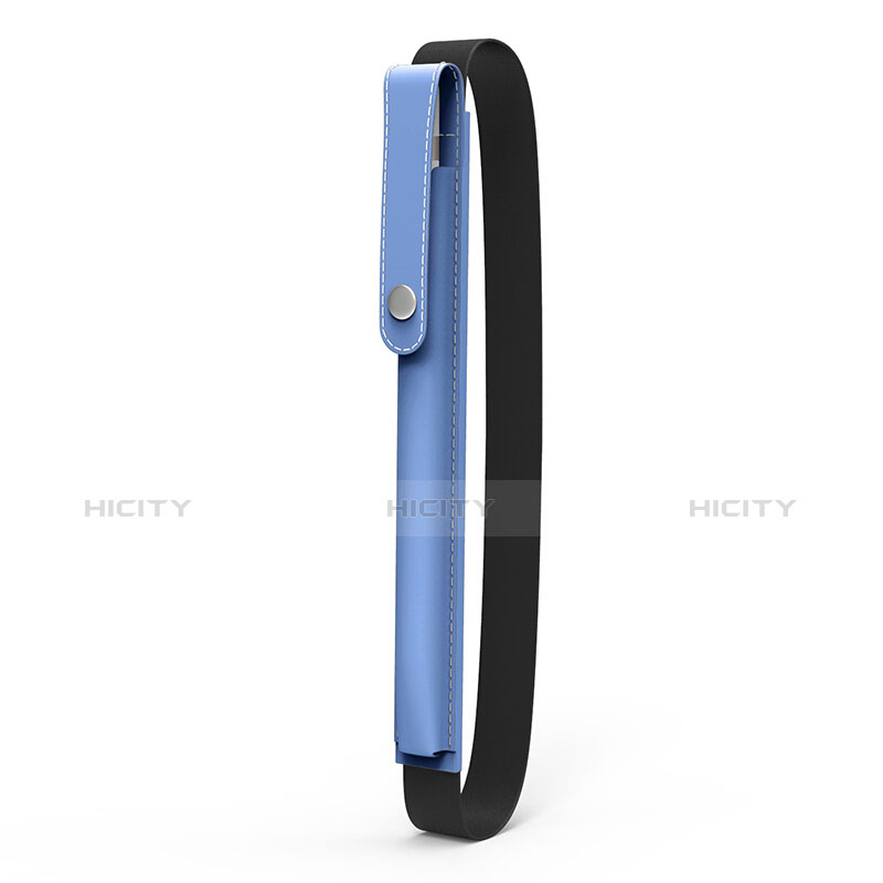 Leder Hülle Schreibzeug Schreibgerät Beutel Halter mit Abnehmbare Gummiband für Apple Pencil Apple iPad Pro 9.7 Blau