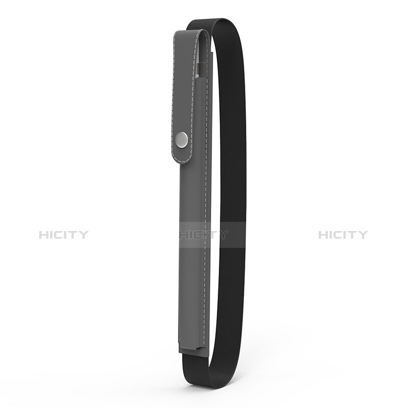 Leder Hülle Schreibzeug Schreibgerät Beutel Halter mit Abnehmbare Gummiband für Apple Pencil Apple iPad Pro 9.7 Grau