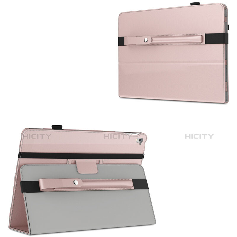 Leder Hülle Schreibzeug Schreibgerät Beutel Halter mit Abnehmbare Gummiband für Apple Pencil Apple iPad Pro 9.7 Rosegold