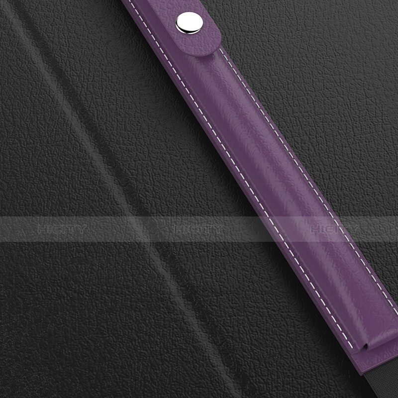 Leder Hülle Schreibzeug Schreibgerät Beutel Halter mit Abnehmbare Gummiband für Apple Pencil Apple iPad Pro 9.7 Violett groß