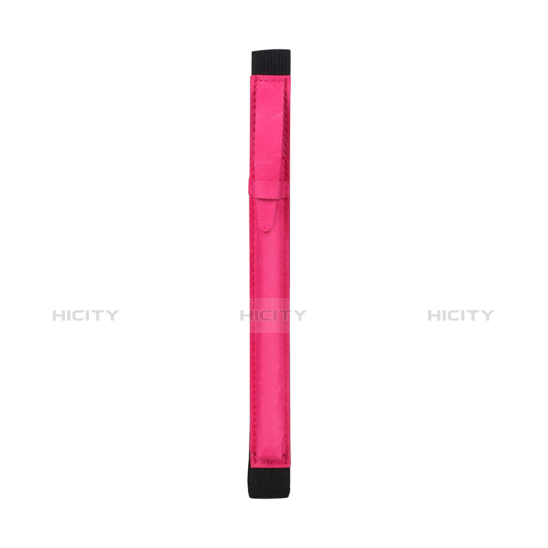 Leder Hülle Schreibzeug Schreibgerät Beutel Halter mit Abnehmbare Gummiband P03 für Apple Pencil Apple New iPad 9.7 (2018) Pink