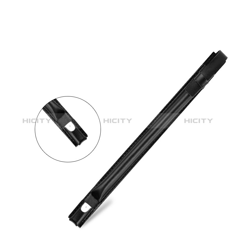 Leder Hülle Schreibzeug Schreibgerät Beutel Halter mit Abnehmbare Gummiband P04 für Apple Pencil Apple iPad Pro 10.5 Schwarz