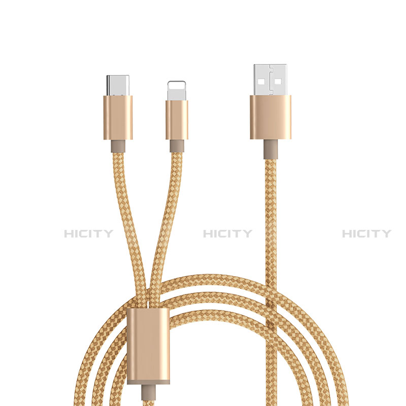 Lightning USB Ladekabel Kabel Android Micro USB ML03 Gold Plus