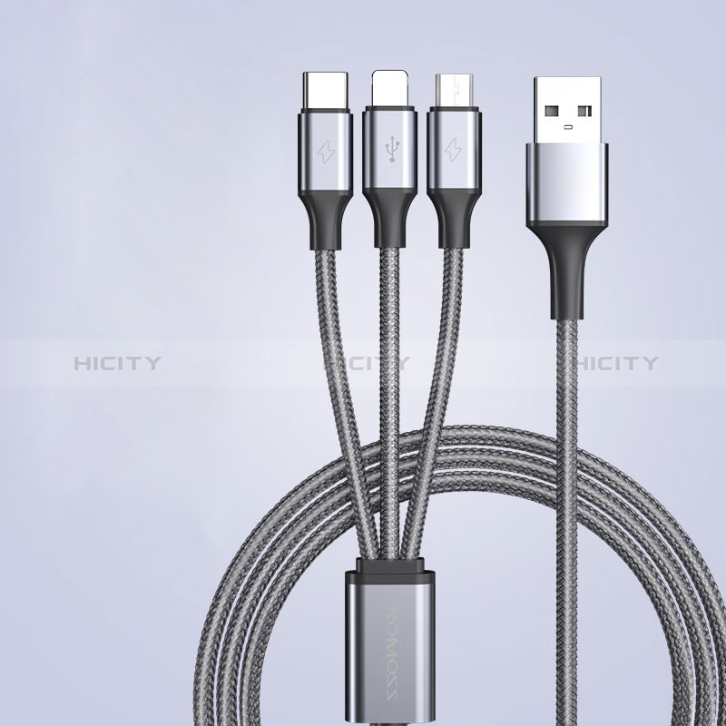 Lightning USB Ladekabel Kabel Android Micro USB Type-C 3.5A H01 für Apple iPad Pro 11 (2022) Dunkelgrau Plus
