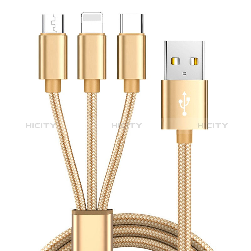 Lightning USB Ladekabel Kabel Android Micro USB Type-C 3A H03 für Apple iPad Air 5 10.9 (2022) groß