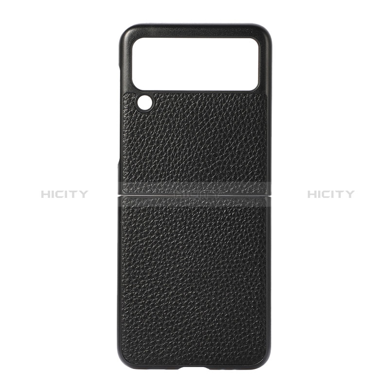 Luxus Leder Hülle Handyhülle und Kunststoff Schutzhülle Hartschalen Tasche B07 für Samsung Galaxy Z Flip3 5G