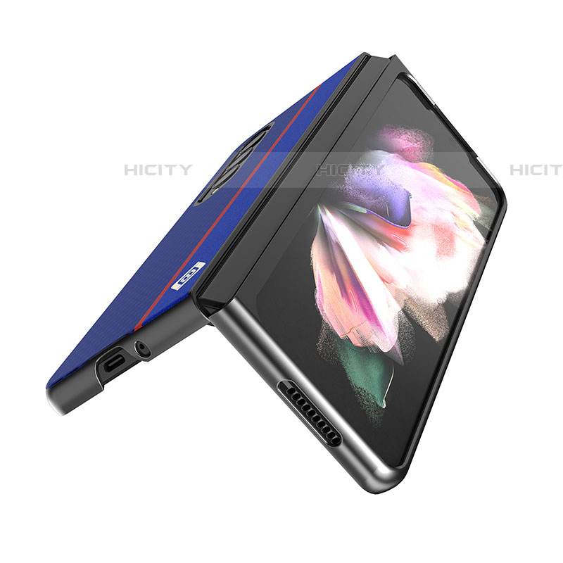 Luxus Leder Hülle Handyhülle und Kunststoff Schutzhülle Hartschalen Tasche B08 für Samsung Galaxy Z Fold4 5G groß