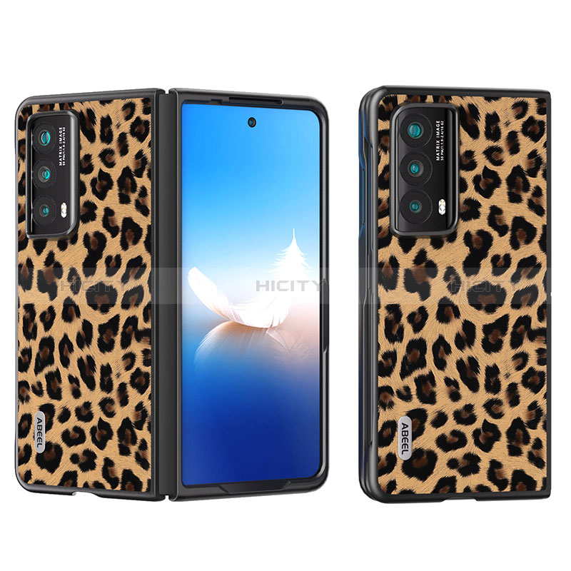 Luxus Leder Hülle Handyhülle und Kunststoff Schutzhülle Hartschalen Tasche B08H für Huawei Honor Magic Vs2 5G