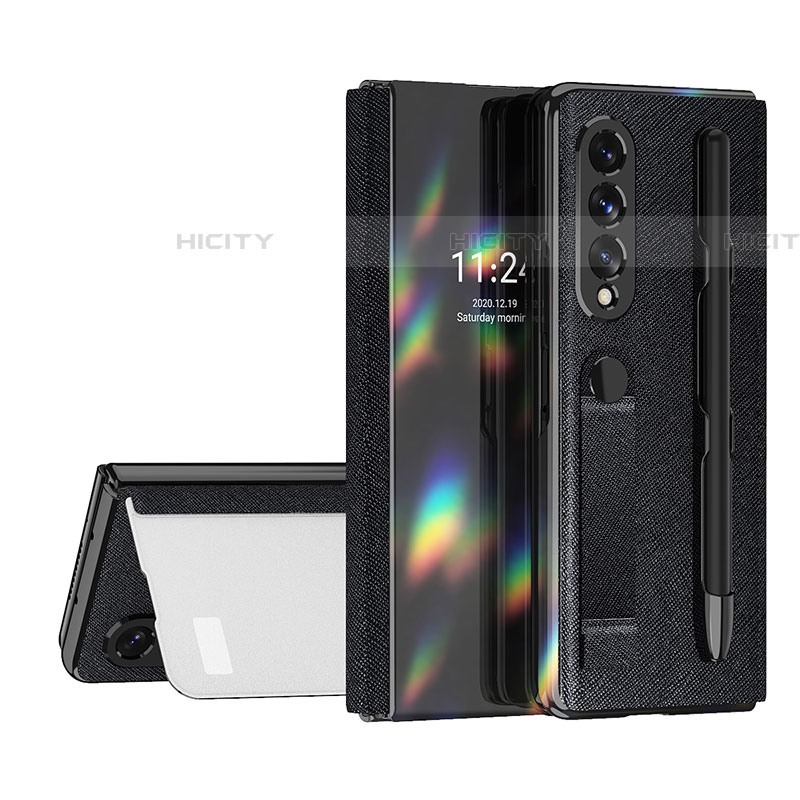 Luxus Leder Hülle Handyhülle und Kunststoff Schutzhülle Hartschalen Tasche C07 für Samsung Galaxy Z Fold4 5G groß