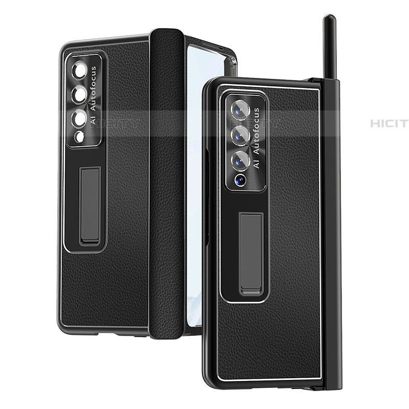 Luxus Leder Hülle Handyhülle und Kunststoff Schutzhülle Hartschalen Tasche C09 für Samsung Galaxy Z Fold4 5G