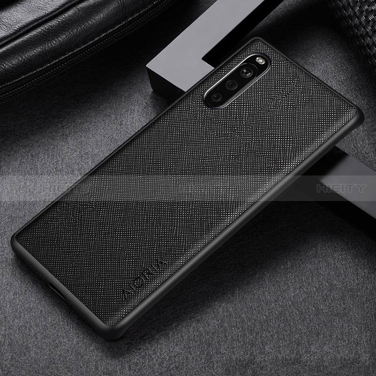 Luxus Leder Hülle Handyhülle und Kunststoff Schutzhülle Hartschalen Tasche für Sony Xperia 10 III