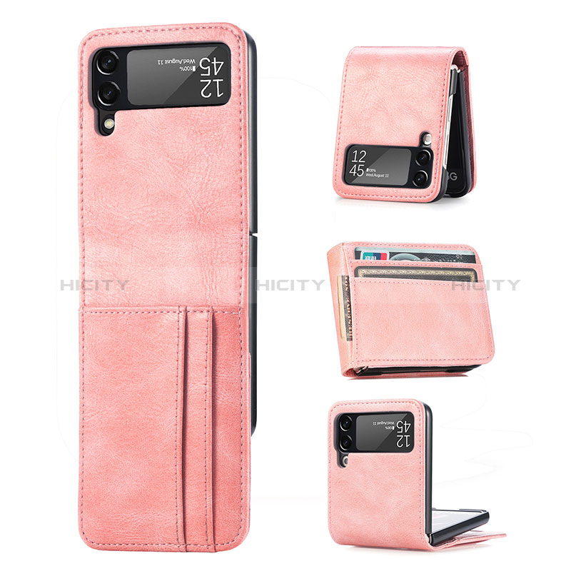 Luxus Leder Hülle Handyhülle und Kunststoff Schutzhülle Hartschalen Tasche H03 für Samsung Galaxy Z Flip3 5G