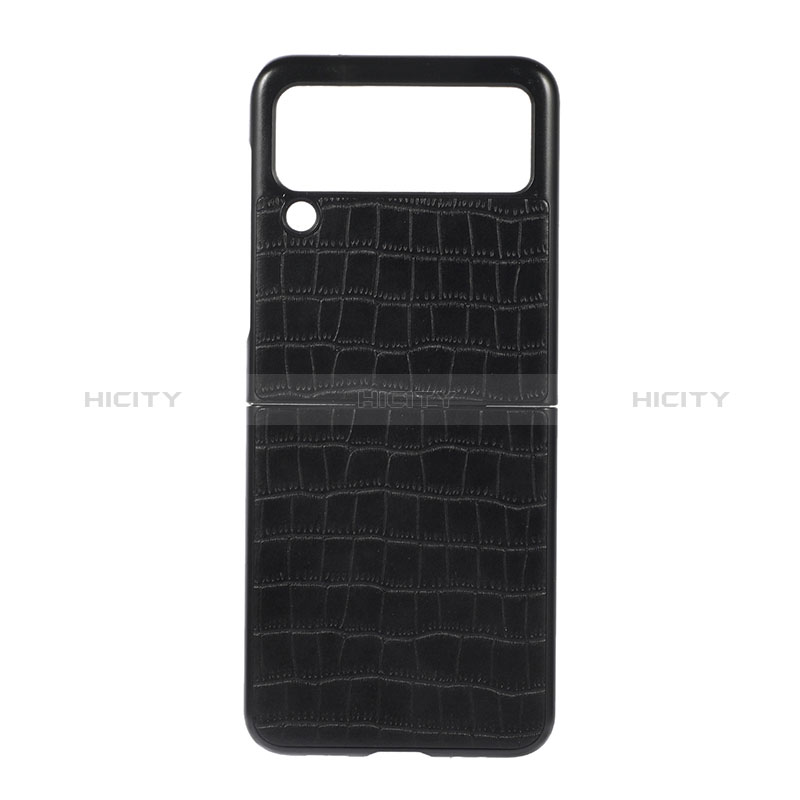 Luxus Leder Hülle Handyhülle und Kunststoff Schutzhülle Hartschalen Tasche H06 für Samsung Galaxy Z Flip3 5G
