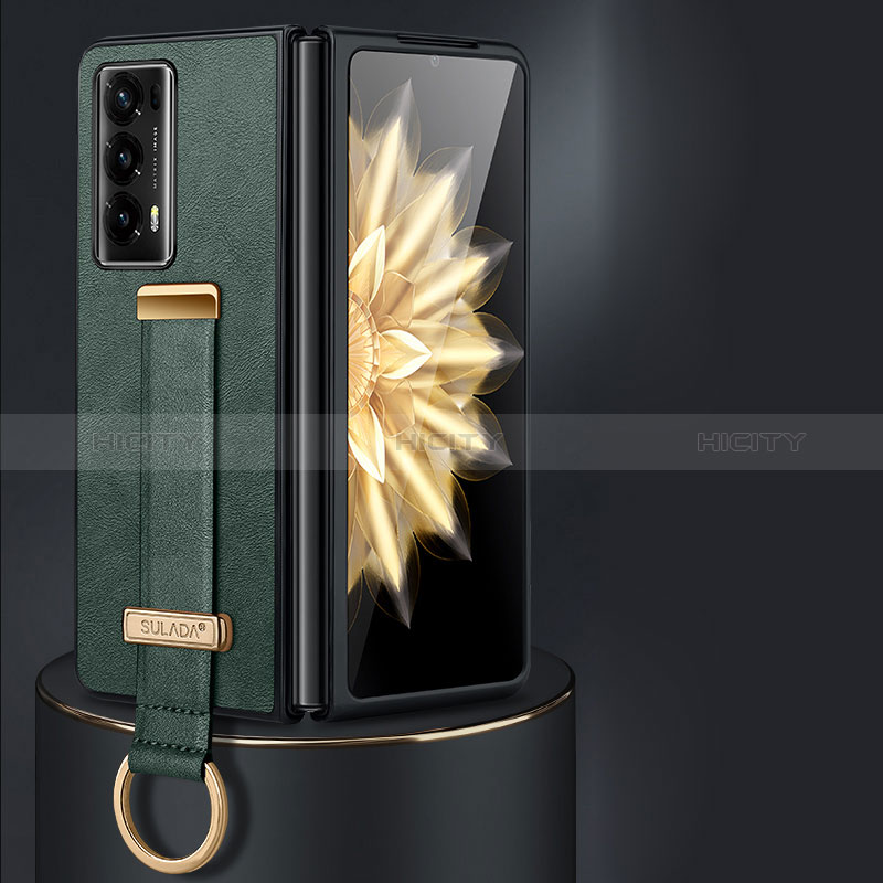 Luxus Leder Hülle Handyhülle und Kunststoff Schutzhülle Hartschalen Tasche LD1 für Huawei Honor Magic V2 5G