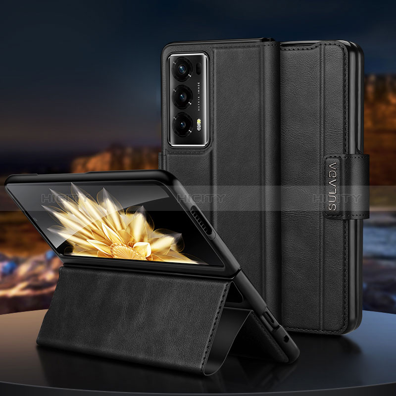 Luxus Leder Hülle Handyhülle und Kunststoff Schutzhülle Hartschalen Tasche LD2 für Huawei Honor Magic V2 Ultimate 5G