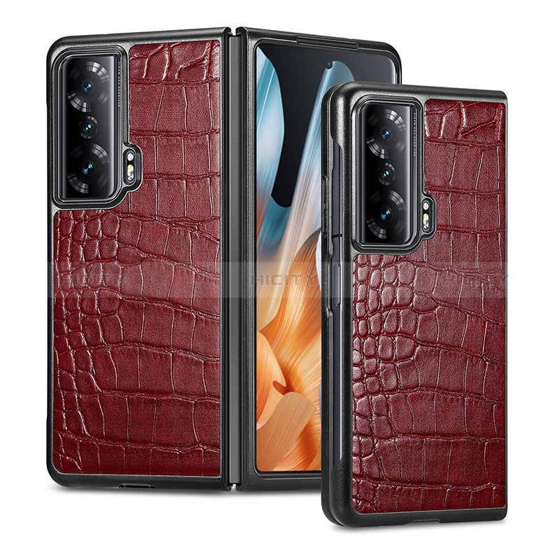 Luxus Leder Hülle Handyhülle und Kunststoff Schutzhülle Hartschalen Tasche S03D für Huawei Honor Magic Vs 5G