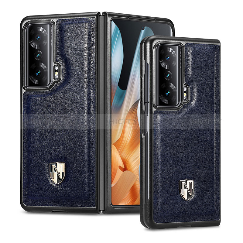 Luxus Leder Hülle Handyhülle und Kunststoff Schutzhülle Hartschalen Tasche S04D für Huawei Honor Magic Vs 5G groß