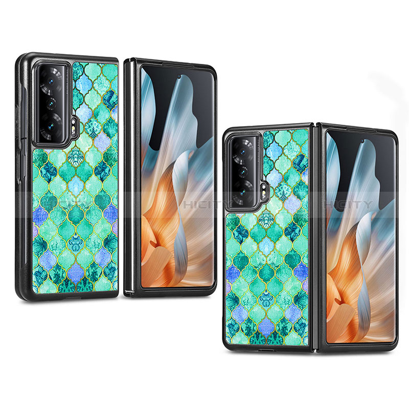 Luxus Leder Hülle Handyhülle und Kunststoff Schutzhülle Hartschalen Tasche S09D für Huawei Honor Magic Vs 5G groß