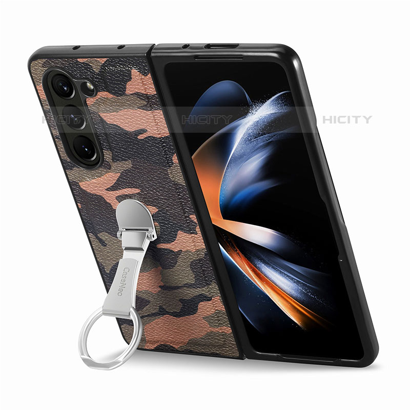 Luxus Leder Hülle Handyhülle und Kunststoff Schutzhülle Hartschalen Tasche S10D für Samsung Galaxy Z Fold5 5G