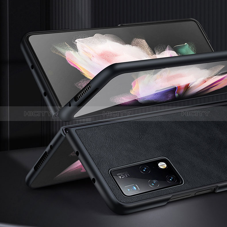 Luxus Leder Hülle Handyhülle und Kunststoff Schutzhülle Hartschalen Tasche SD2 für Huawei Mate X2 groß