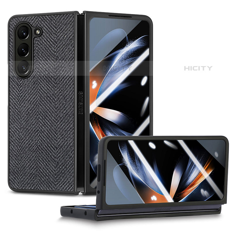 Luxus Leder Hülle Handyhülle und Kunststoff Schutzhülle Hartschalen Tasche SD9 für Samsung Galaxy Z Fold5 5G groß