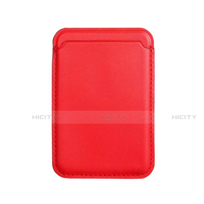 Luxus Leder Wallet Schutzhülle mit Mag-Safe Magnetic Magnetisch für Apple iPhone 12 Mini Rot Plus