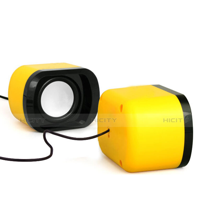 Mini Lautsprecher Stereo Speaker Gelb