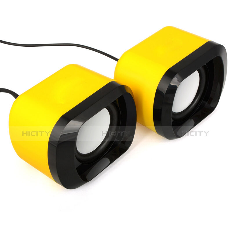 Mini Lautsprecher Stereo Speaker Gelb