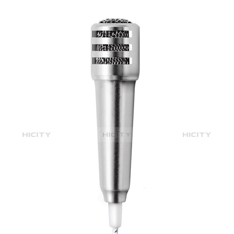 Mini-Stereo-Mikrofon Mic 3.5 mm Klinkenbuchse M01 Silber