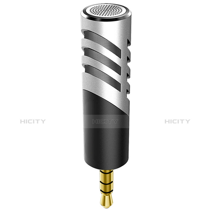 Mini-Stereo-Mikrofon Mic 3.5 mm Klinkenbuchse M09 Silber Plus