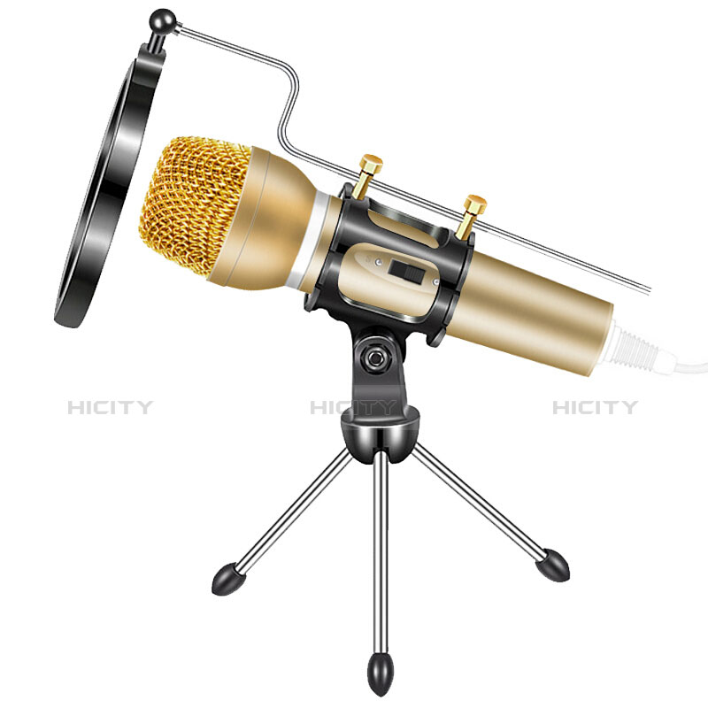 Mini-Stereo-Mikrofon Mic 3.5 mm Klinkenbuchse Mit Stand M03 Gold Plus