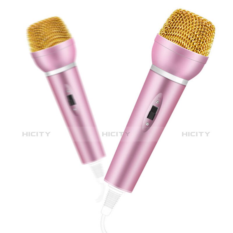 Mini-Stereo-Mikrofon Mic 3.5 mm Klinkenbuchse Mit Stand M03 Rosa