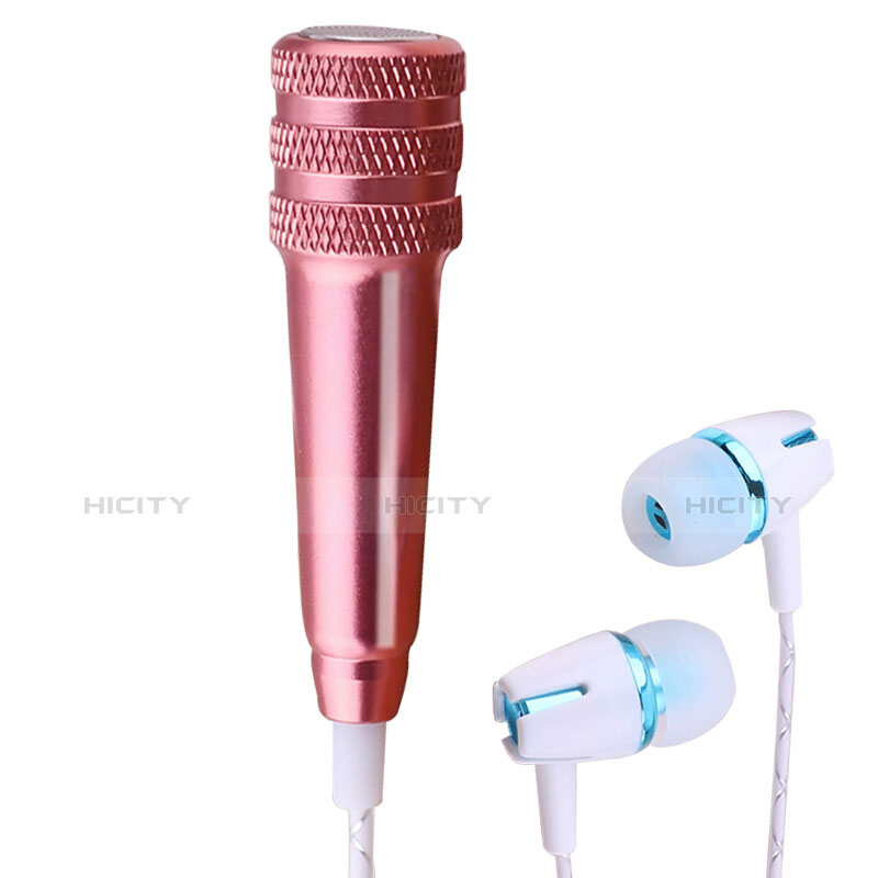 Mini-Stereo-Mikrofon Mic 3.5 mm Klinkenbuchse Mit Stand M08 Rosegold