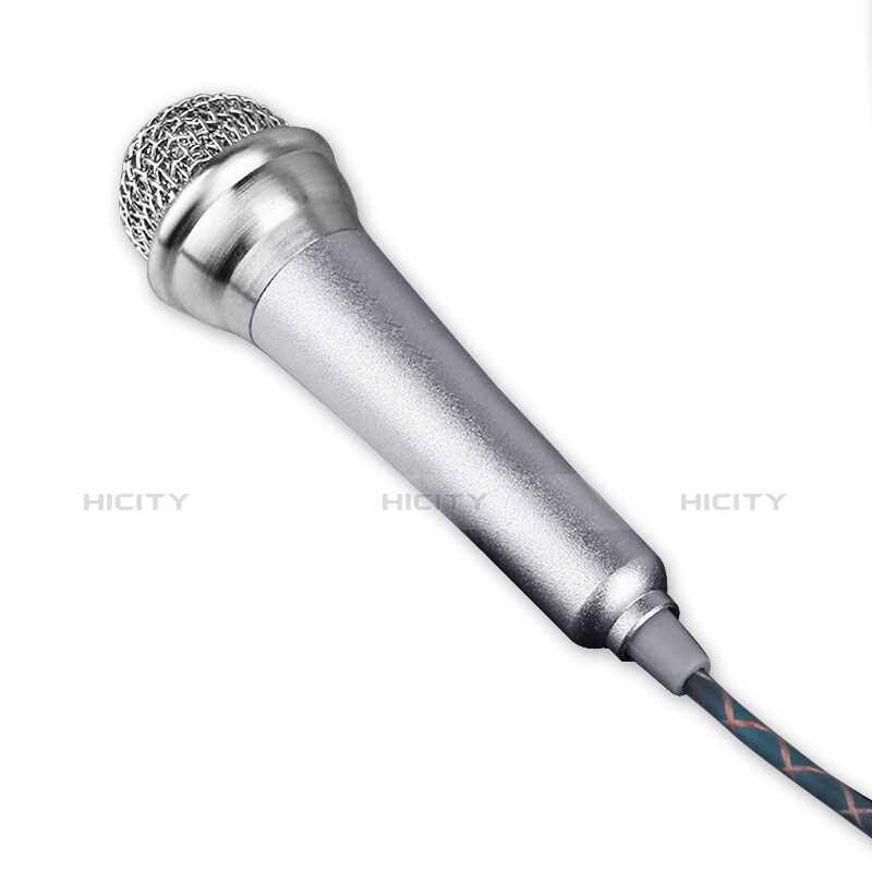 Mini-Stereo-Mikrofon Mic 3.5 mm Klinkenbuchse Mit Stand M12 Silber