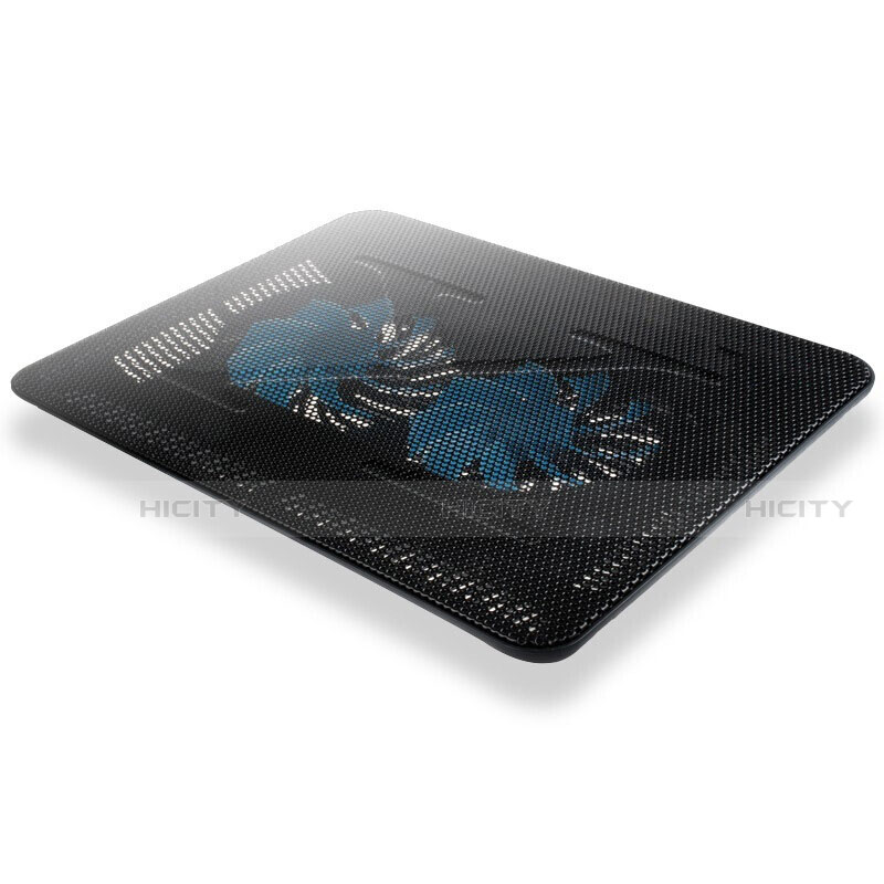 NoteBook Halter Halterung Kühler Cooler Kühlpad Lüfter Laptop Ständer 9 Zoll bis 14 Zoll Universal S01 für Apple MacBook Pro 13 zoll (2020) Schwarz
