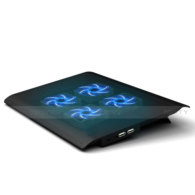 NoteBook Halter Halterung Kühler Cooler Kühlpad Lüfter Laptop Ständer 9 Zoll bis 16 Zoll Universal M04 für Apple MacBook Pro 13 zoll (2020) Schwarz