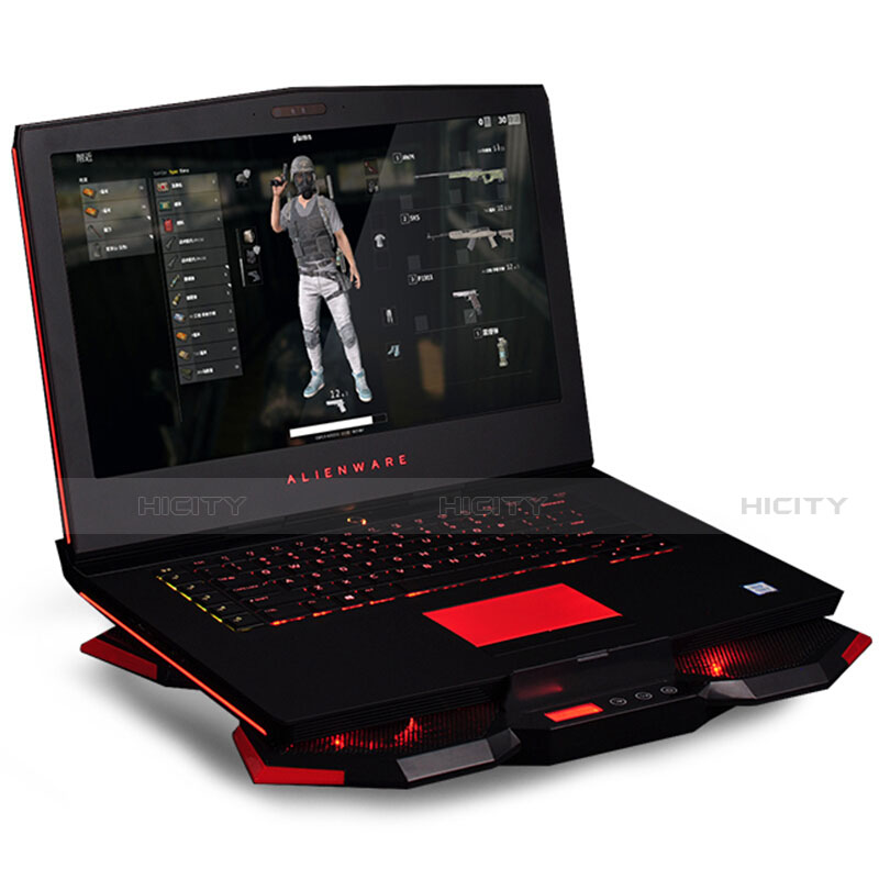 NoteBook Halter Halterung Kühler Cooler Kühlpad Lüfter Laptop Ständer 9 Zoll bis 16 Zoll Universal M12 für Apple MacBook Pro 13 zoll (2020) Schwarz groß