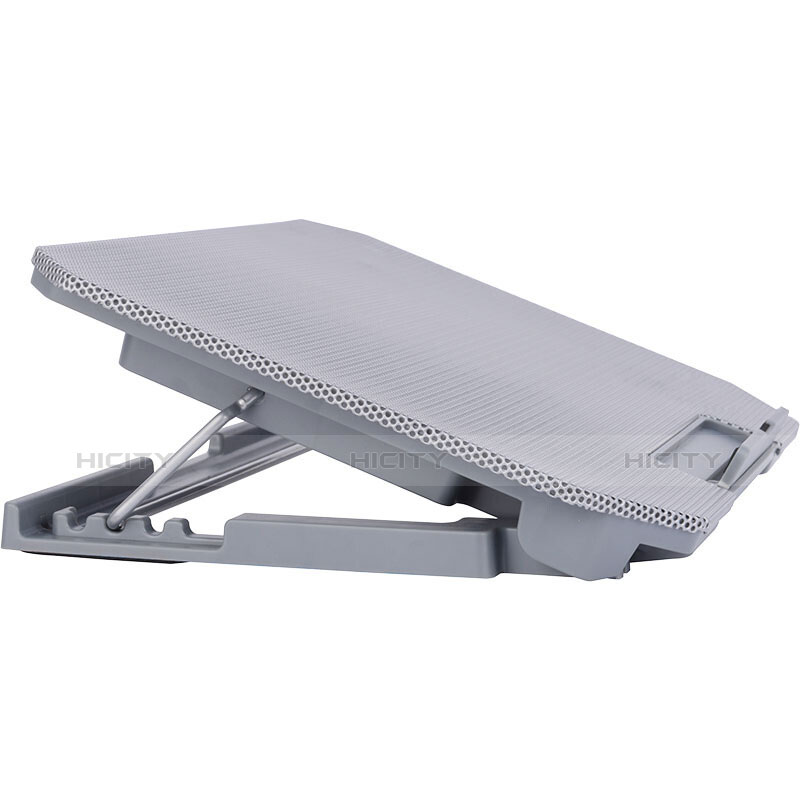 NoteBook Halter Halterung Kühler Cooler Kühlpad Lüfter Laptop Ständer 9 Zoll bis 16 Zoll Universal M16 für Apple MacBook Pro 15 zoll Silber