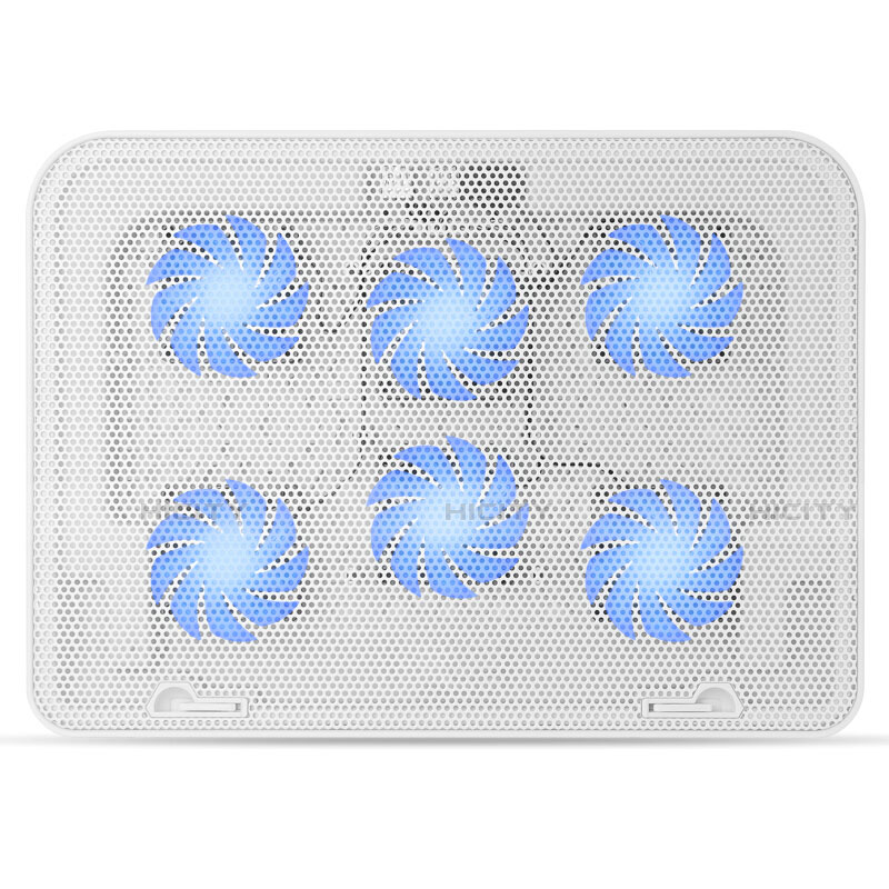 NoteBook Halter Halterung Kühler Cooler Kühlpad Lüfter Laptop Ständer 9 Zoll bis 16 Zoll Universal M18 für Apple MacBook Pro 13 zoll (2020) Weiß
