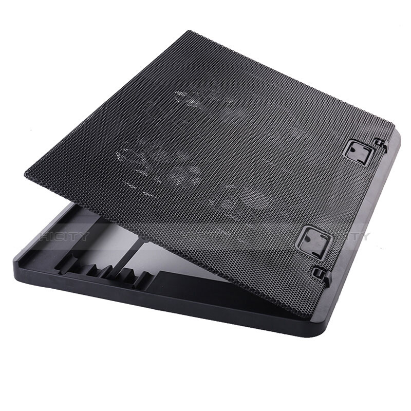 NoteBook Halter Halterung Kühler Cooler Kühlpad Lüfter Laptop Ständer 9 Zoll bis 16 Zoll Universal M22 für Samsung Galaxy Book S 13.3 SM-W767 Schwarz