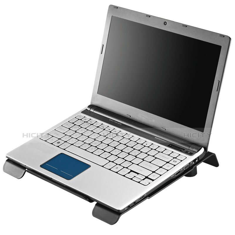 NoteBook Halter Halterung Kühler Cooler Kühlpad Lüfter Laptop Ständer 9 Zoll bis 16 Zoll Universal M24 für Huawei Honor MagicBook 14 Schwarz groß