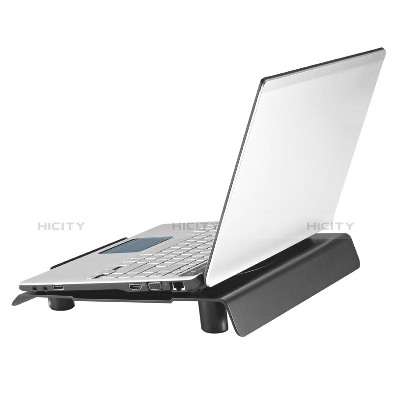 NoteBook Halter Halterung Kühler Cooler Kühlpad Lüfter Laptop Ständer 9 Zoll bis 16 Zoll Universal M24 für Huawei MateBook 13 (2020) Schwarz