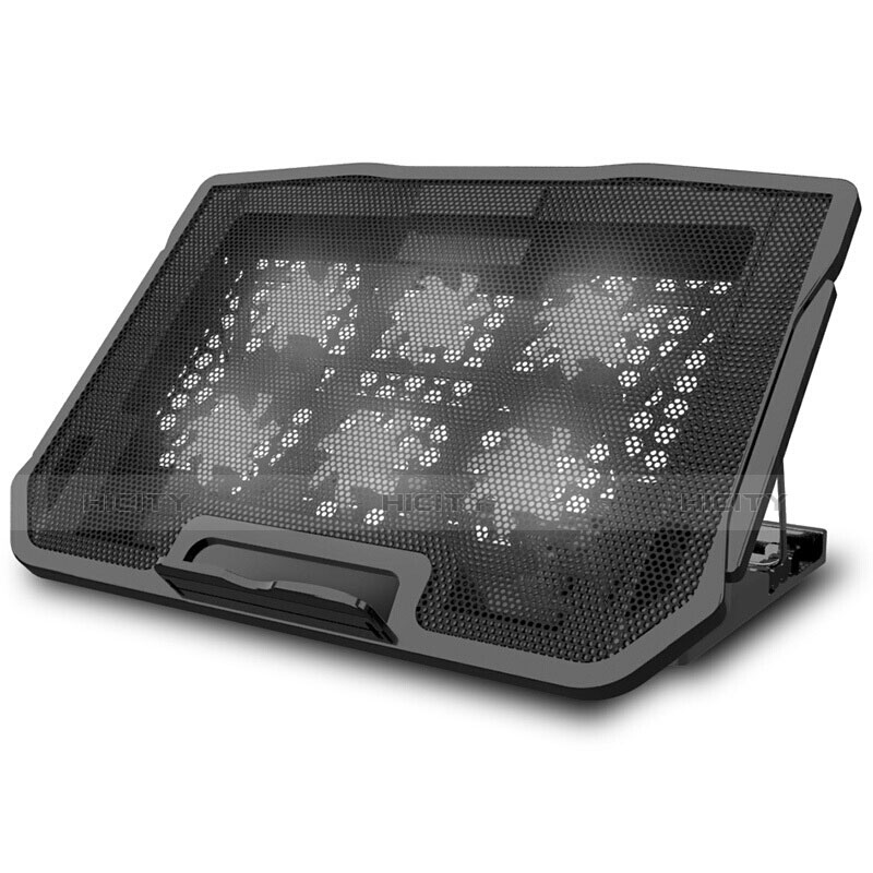 NoteBook Halter Halterung Kühler Cooler Kühlpad Lüfter Laptop Ständer 9 Zoll bis 17 Zoll Universal L03 für Samsung Galaxy Book S 13.3 SM-W767 Schwarz