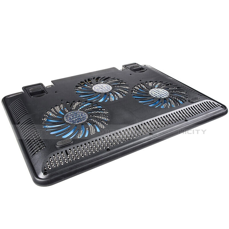 NoteBook Halter Halterung Kühler Cooler Kühlpad Lüfter Laptop Ständer 9 Zoll bis 17 Zoll Universal L04 für Huawei Honor MagicBook 14 Schwarz