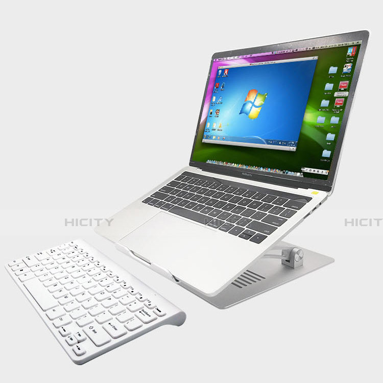 NoteBook Halter Halterung Laptop Ständer Universal K08 für Huawei Honor MagicBook 14 Silber