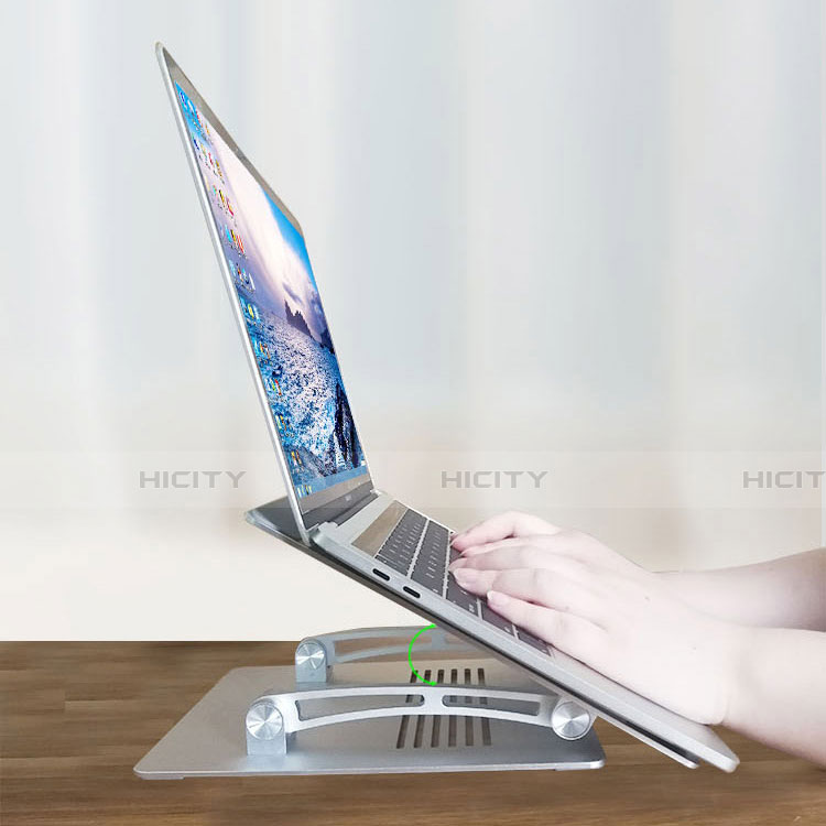 NoteBook Halter Halterung Laptop Ständer Universal K08 für Samsung Galaxy Book Flex 13.3 NP930QCG Silber groß