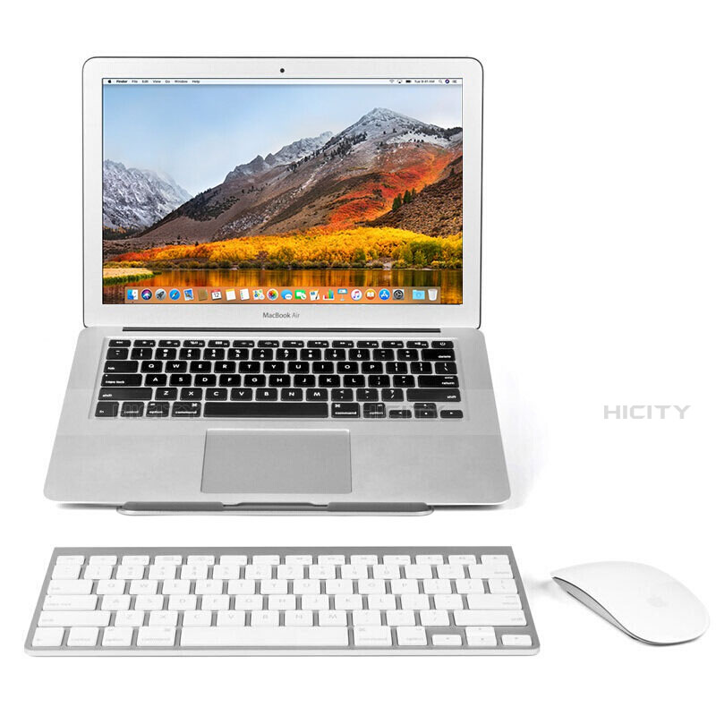 NoteBook Halter Halterung Laptop Ständer Universal S04 für Apple MacBook Air 13 zoll (2020) Silber groß