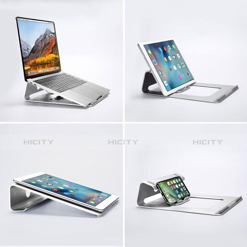 NoteBook Halter Halterung Laptop Ständer Universal S04 für Huawei MateBook D14 (2020) Silber