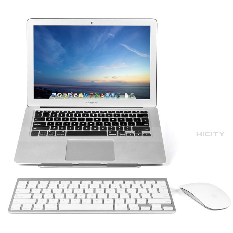 NoteBook Halter Halterung Laptop Ständer Universal S05 für Apple MacBook Air 13 zoll (2020) Silber groß